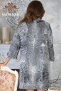 Пальто из серой бухарской каракульчи с камнями